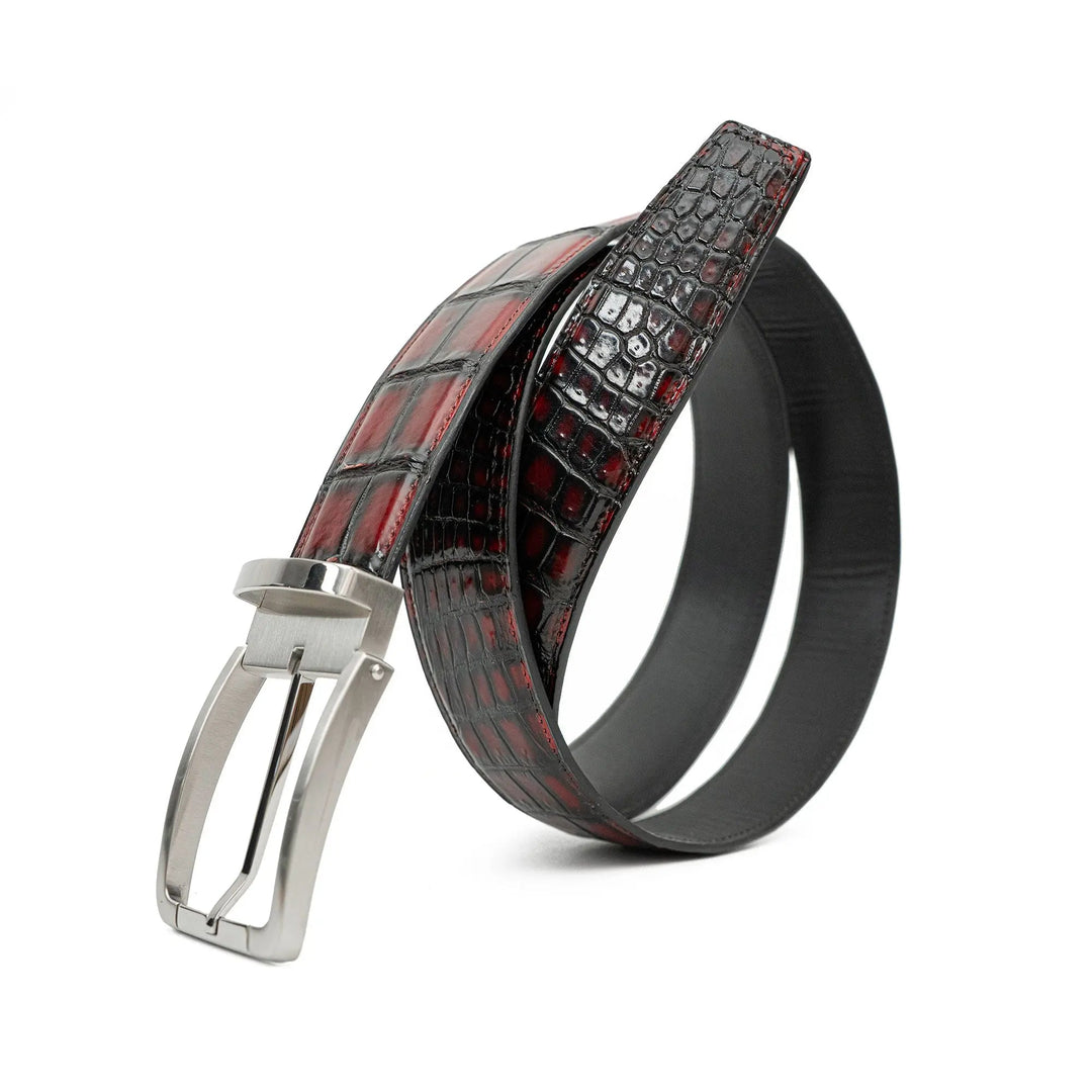 alligator leather belt, genuine alligator belt, exotic leather belt, men’s leather belt, designer leather belt, handcrafted belt, luxury belt, Italian leather belt, calfskin leather belt, crocodile leather belt, formal men’s belt, dress belt, premium leat