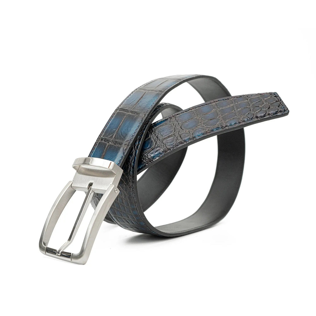 alligator leather belt, genuine alligator belt, exotic leather belt, men’s leather belt, designer leather belt, handcrafted belt, luxury belt, Italian leather belt, calfskin leather belt, crocodile leather belt, formal men’s belt, dress belt, premium leat