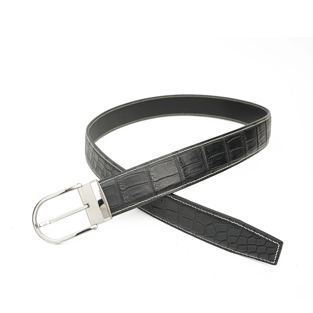 alligator leather belt, genuine alligator belt, exotic leather belt, men’s leather belt, designer leather belt, handcrafted belt, luxury belt, Italian leather belt, calfskin leather belt, crocodile leather belt, formal men’s belt, dress belt, premium leat