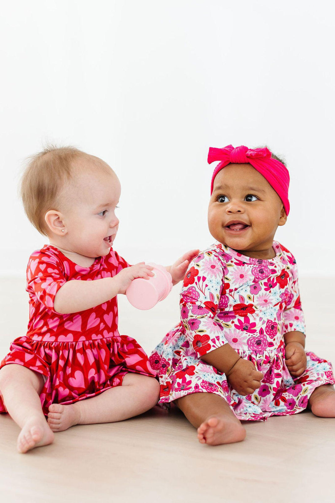 Hearts &amp; Hugs 3/4 Sleeve Twirl Bodysuit