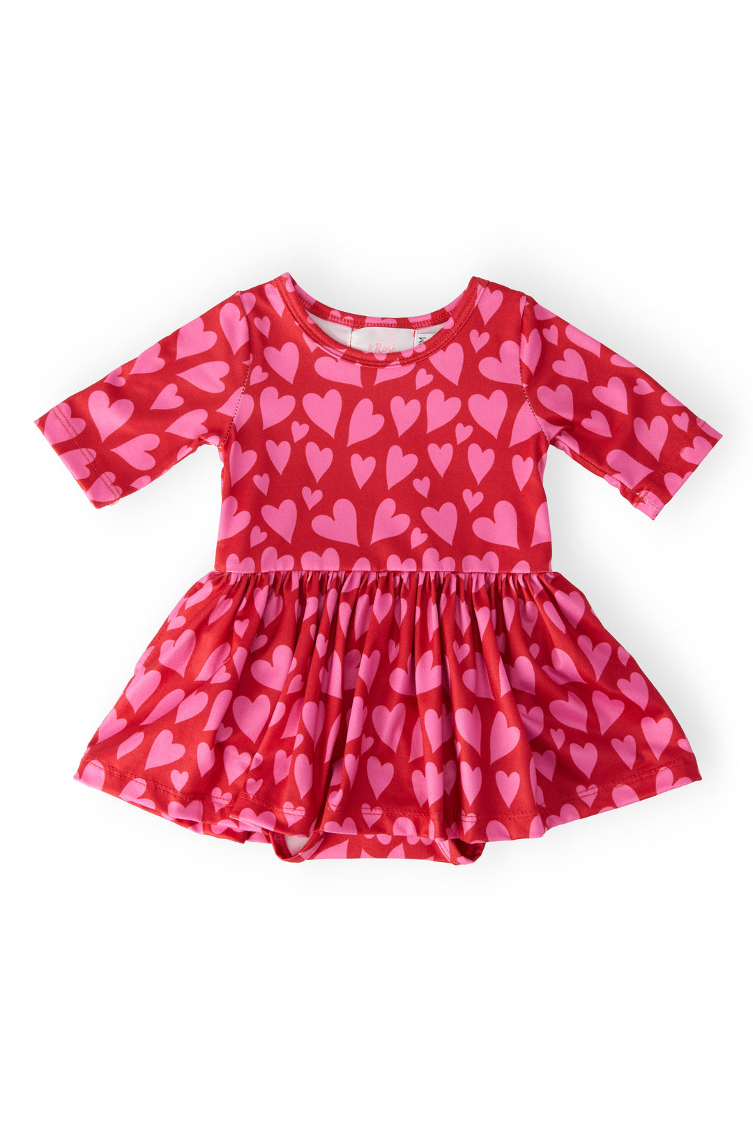 Hearts &amp; Hugs 3/4 Sleeve Twirl Bodysuit