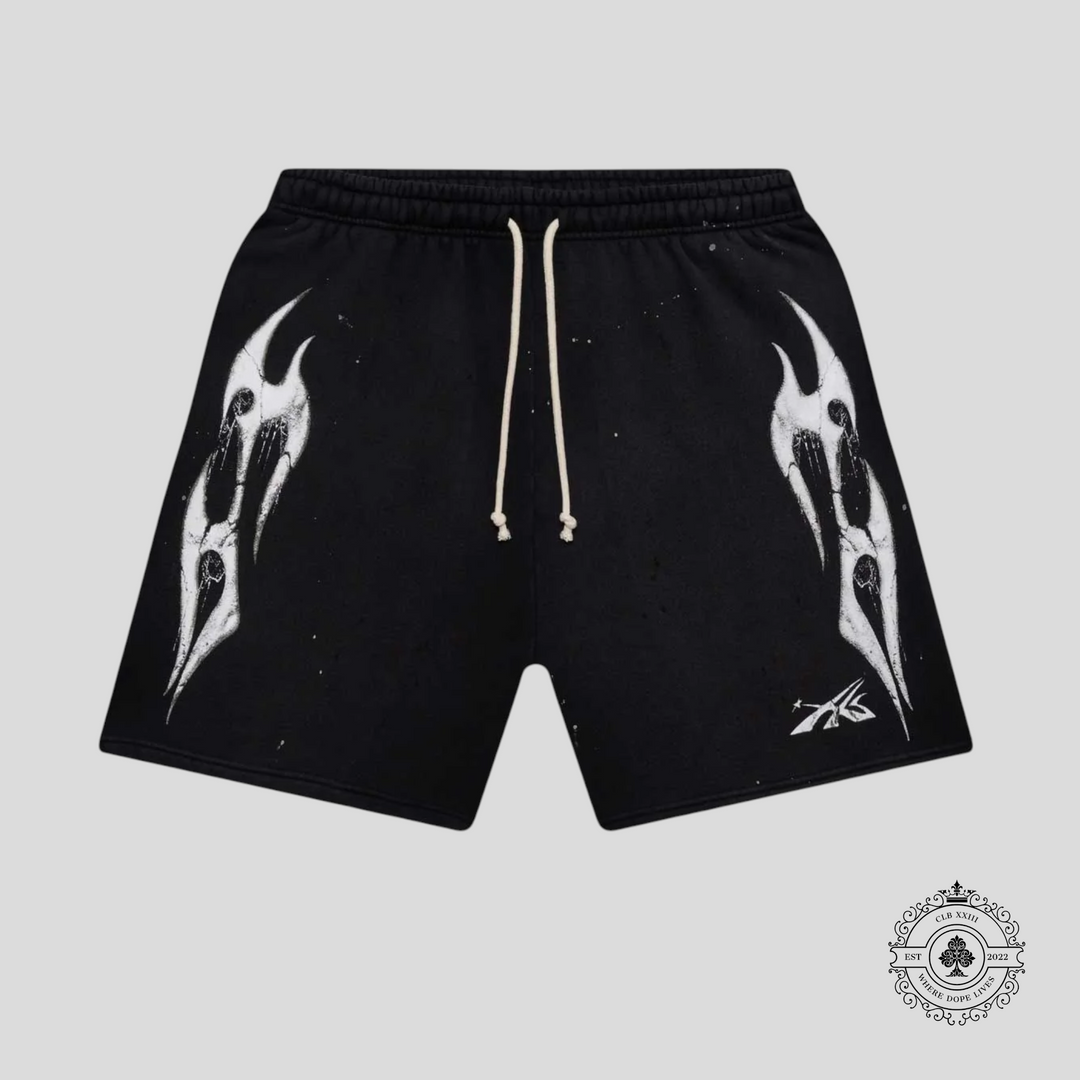 Hellstar Halloween Sport Logo Shorts in Black