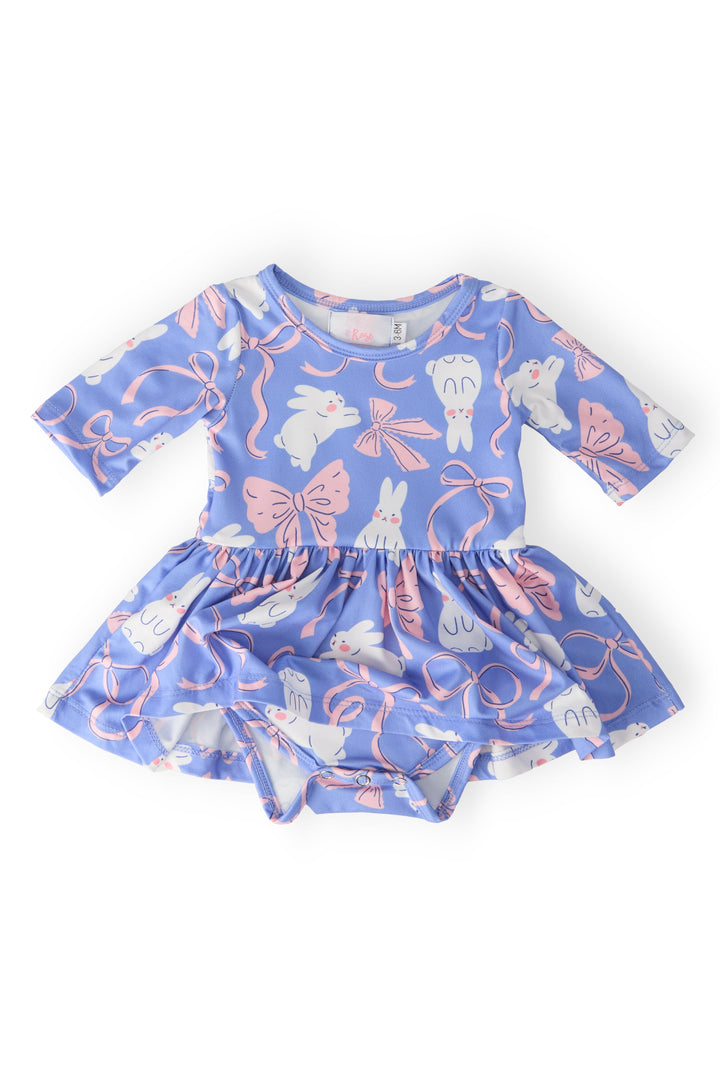 Hop, Skip &amp; Twirl 3/4 Sleeve Twirl Bodysuit