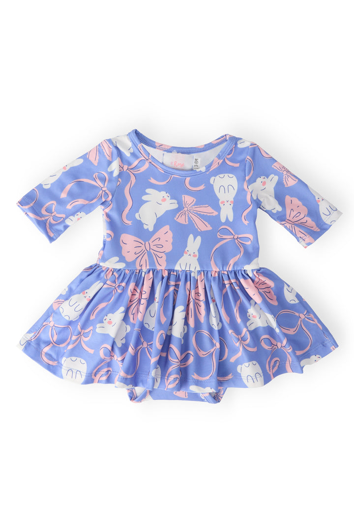Hop, Skip &amp; Twirl 3/4 Sleeve Twirl Bodysuit