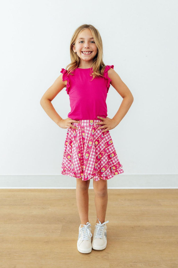 I Love You Tulip Much Ruffle Twirl Skort