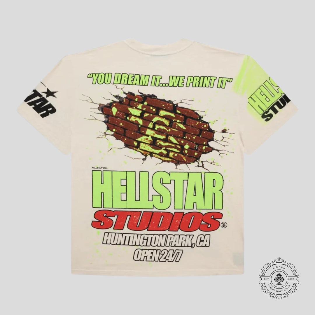 Hellstar Studios Brick Wall T-Shirt in White