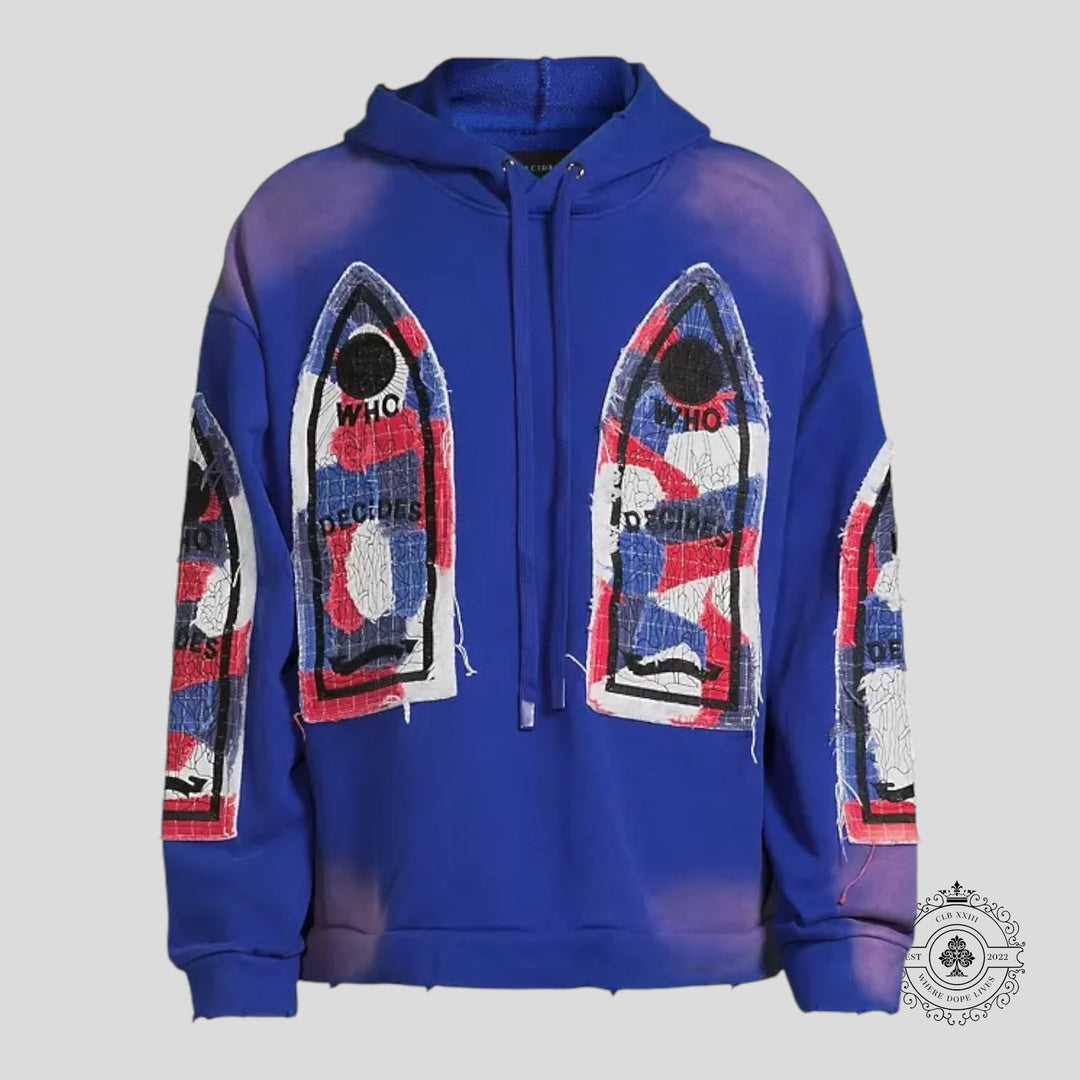 Who Decides War lory Fabricated Hooded Pullover