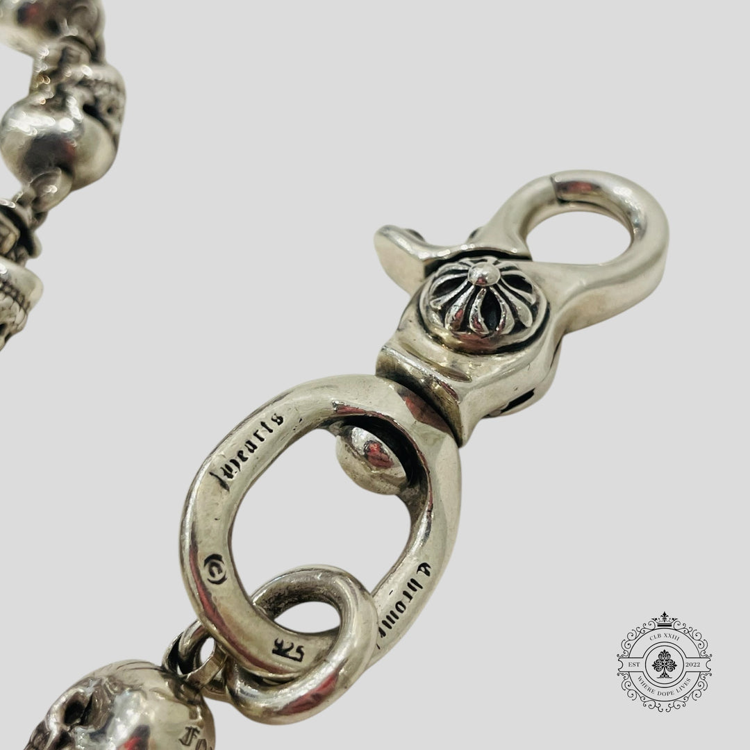 Chrome Hearts Delphino Foti Skull Wallet Chain