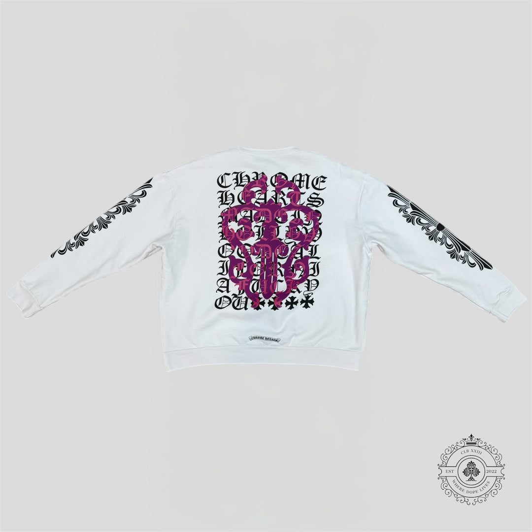 Chrome Hearts Eye Chart Crewneck in White