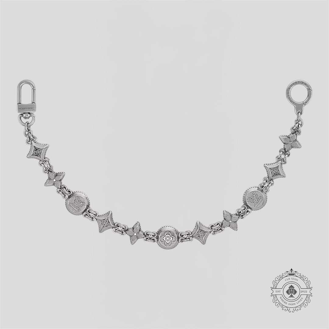 Louis Vuitton Western Chain Belt/Bag Charm in Aged Silver