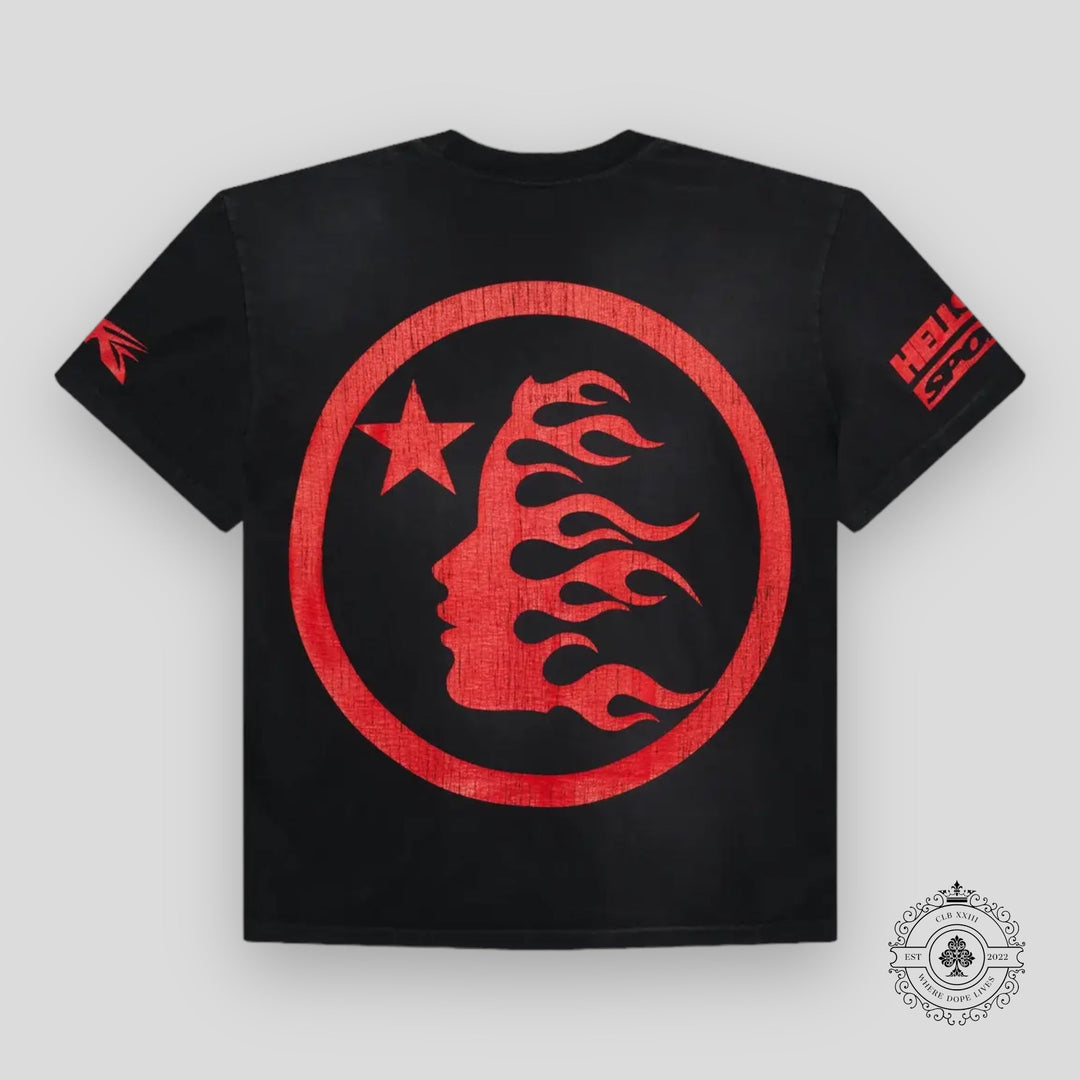 Hellstar Beat Us! T-shirt in Black / Red
