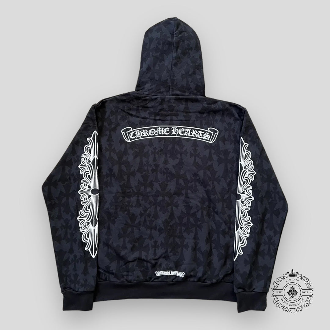Chrome Hearts Cemetery Cross Pullover Hoodie