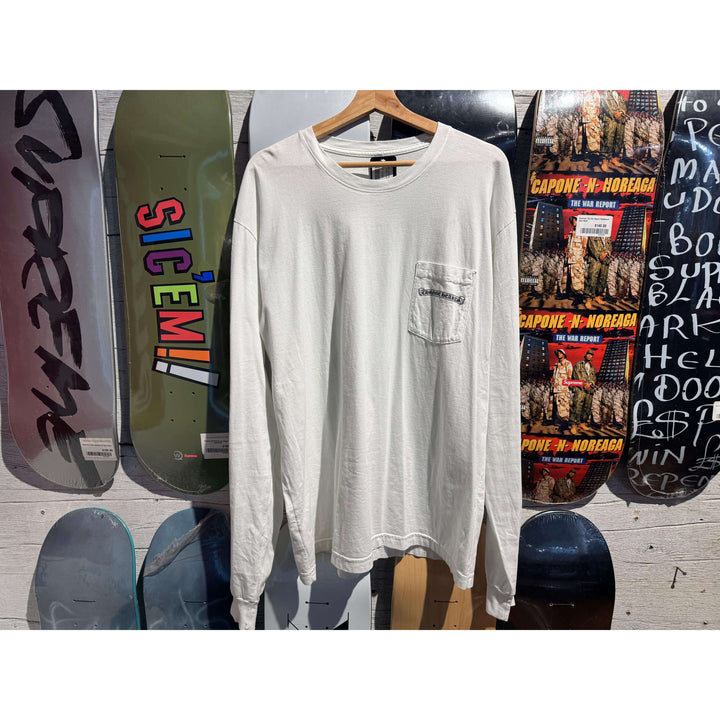 PRE OWNED Chrome Hearts Script Letter Logo Long Sleeve T-Shirt