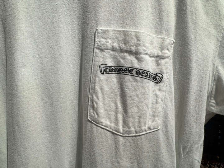 PRE OWNED Chrome Hearts Script Letter Logo Long Sleeve T-Shirt
