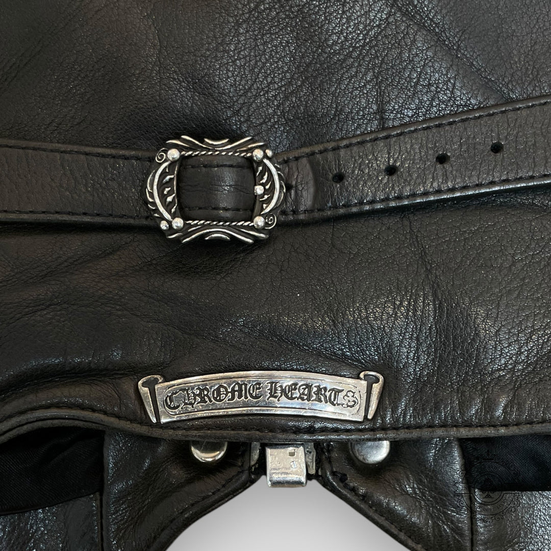 Chrome Hearts Trefoil Leather Vest
