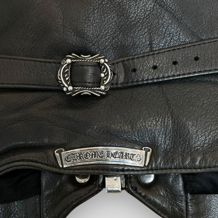 Chrome Hearts Trefoil Leather Vest
