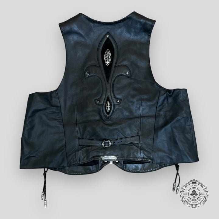 Chrome Hearts Trefoil Leather Vest