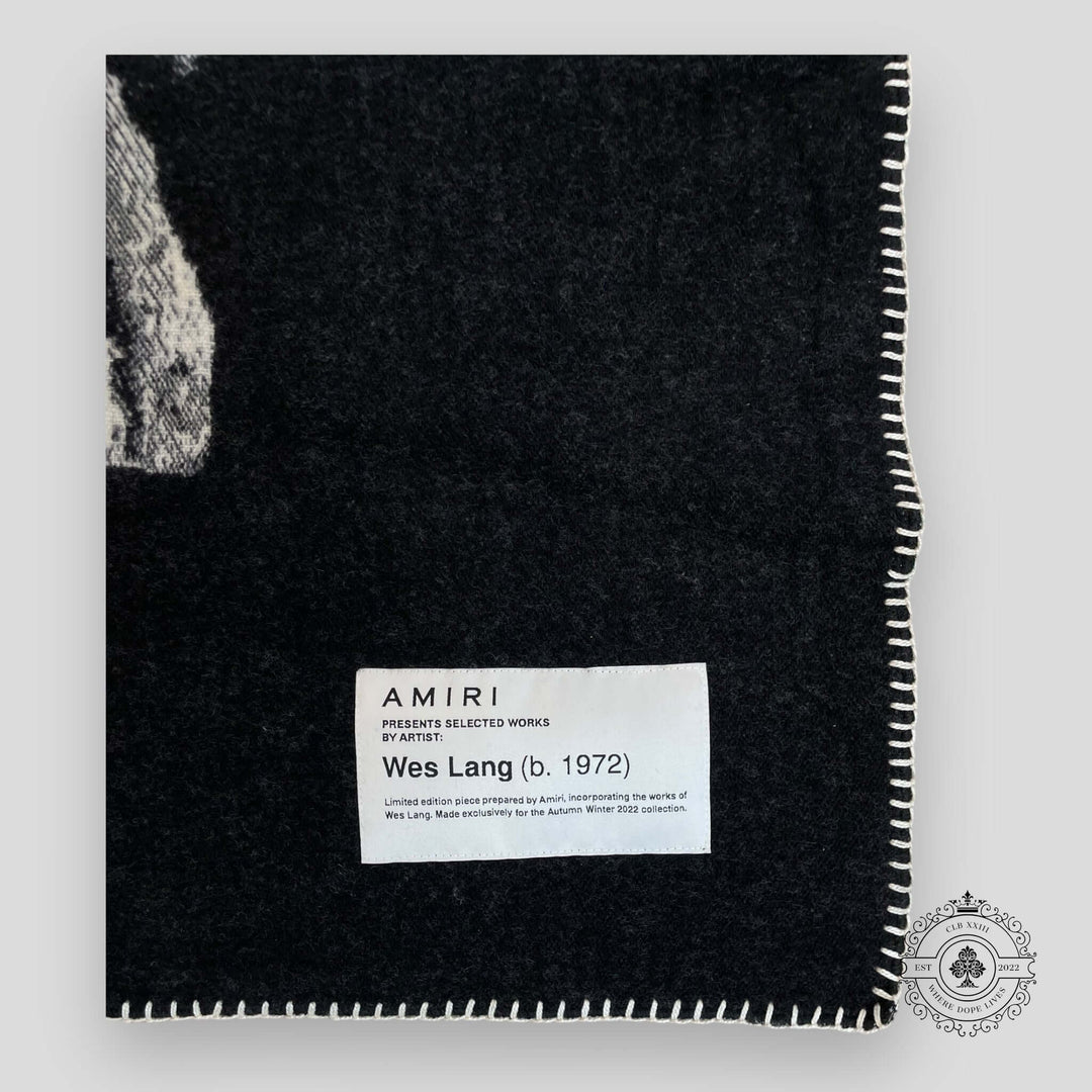 Amiri X Wes Lang Fantasy Blanket in Black