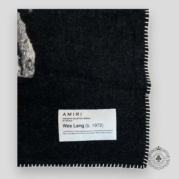 Amiri X Wes Lang Fantasy Blanket in Black