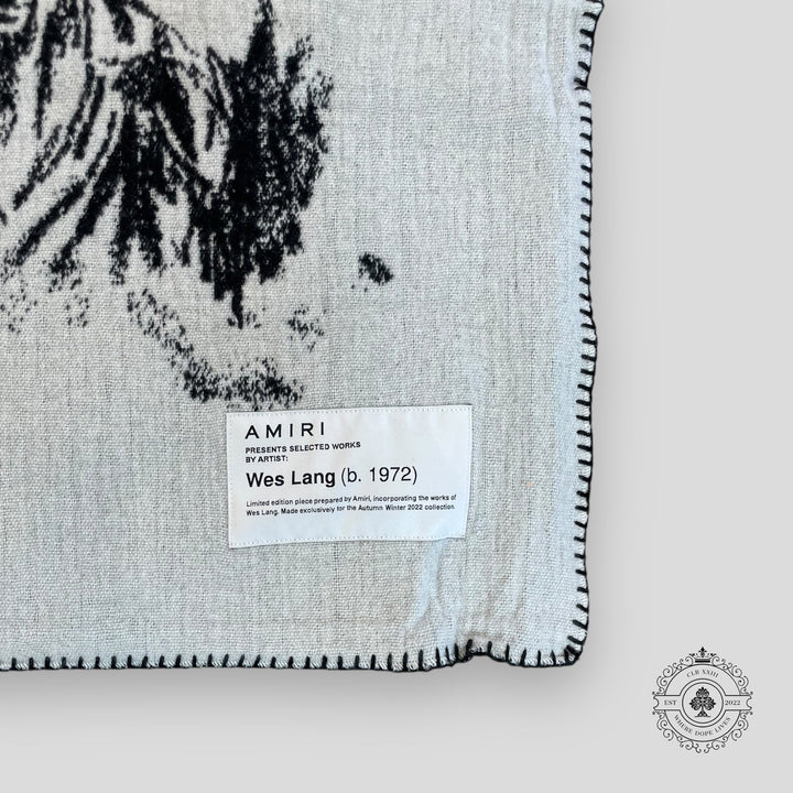 Amiri X Wes Lang Fantasy Blanket in Ivory