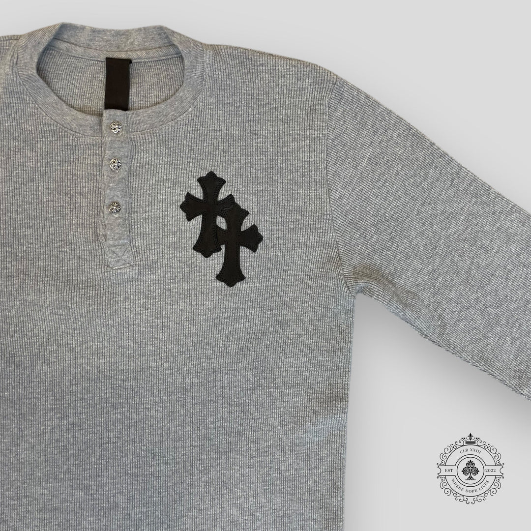 Chrome Hearts Paper Jam Thermal Sweater in Heather Grey