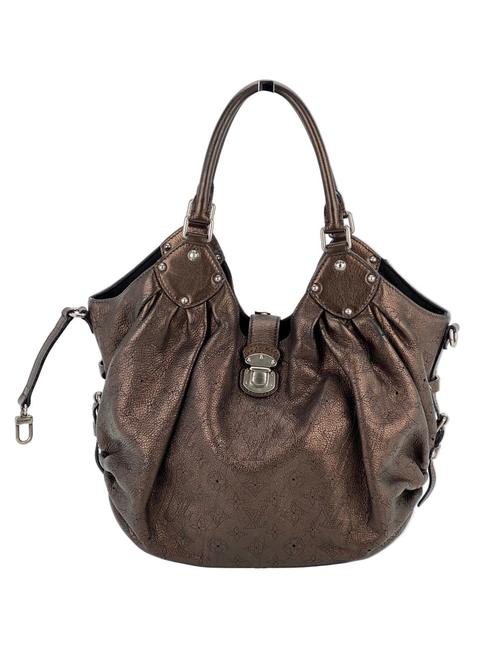 Louis Vuitton Large Mahina Metallic Bronze Leather Shoulder Bag