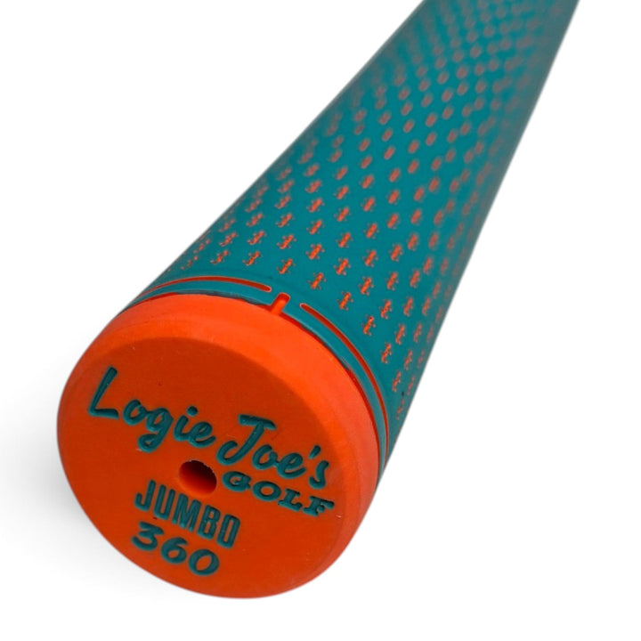 360 Golf Grips | 3 Pack Teal/Orange | Standard, Mid, Jumbo | High-Traction Rubber Grip