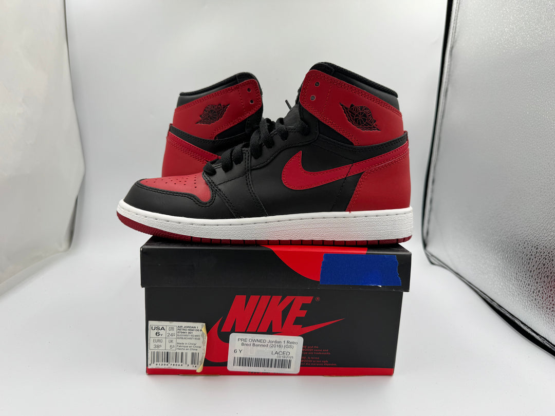 PRE OWNED Jordan 1 Retro Bred Banned (2016) (GS)