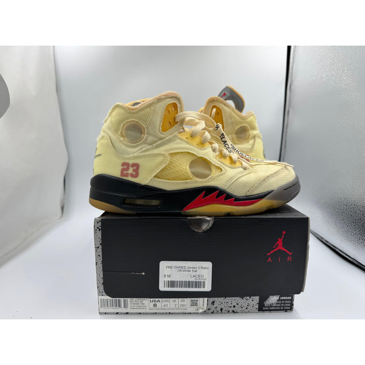 PRE OWNED Jordan 5 Retro Off-White Sail