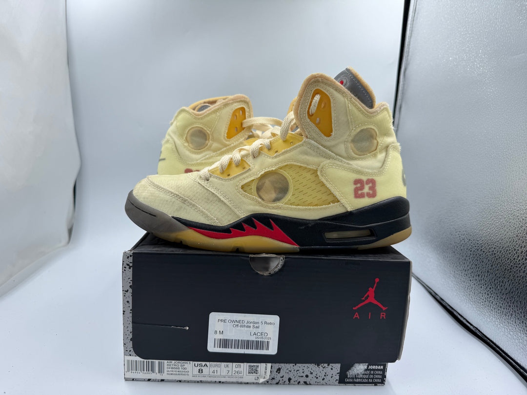 PRE OWNED Jordan 5 Retro Off-White Sail