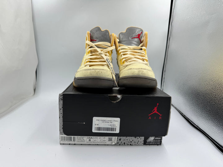 PRE OWNED Jordan 5 Retro Off-White Sail