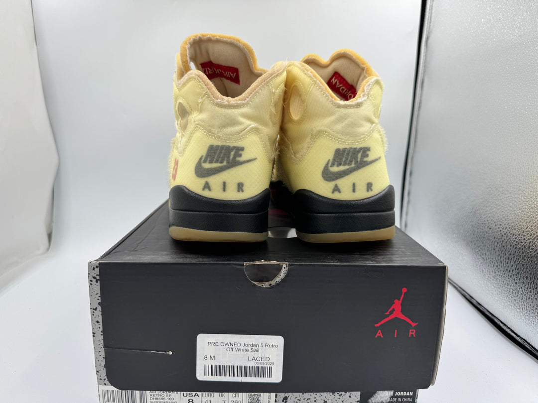 PRE OWNED Jordan 5 Retro Off-White Sail