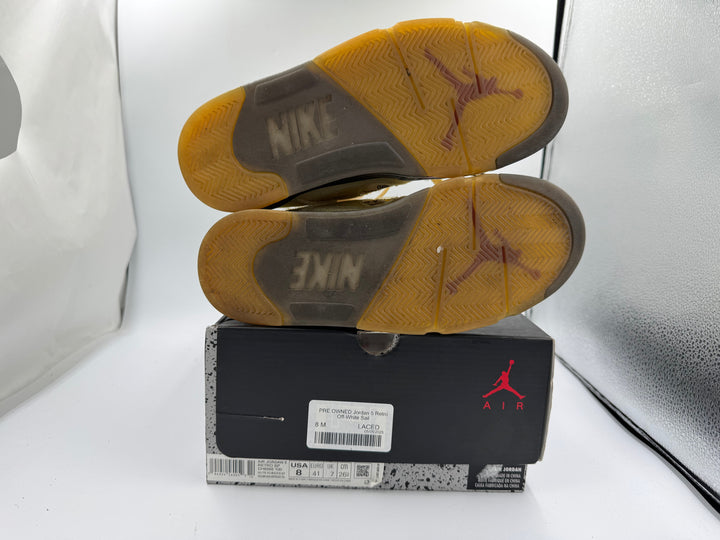 PRE OWNED Jordan 5 Retro Off-White Sail