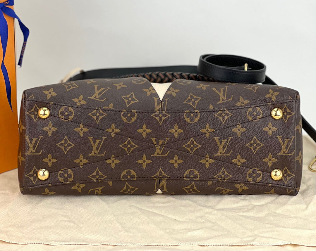 Louis Vuitton Monogram Braided V Tote MM white leather bag – STORE 7994