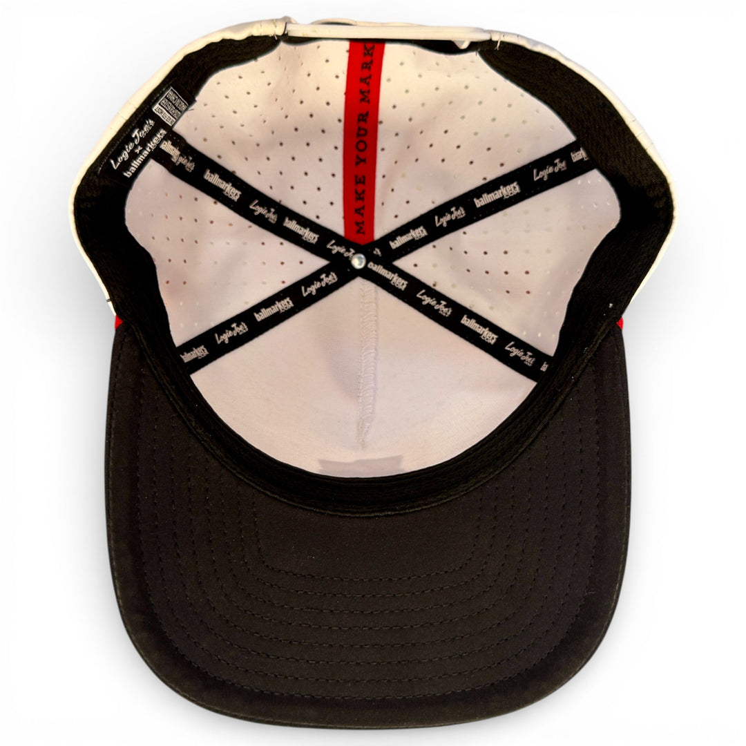 Pocket Aces Golf Hat | Snapback Cap | Built-in Magnetic Ball Marker Holder + Marker Included | Adjustable Gray &amp; Black