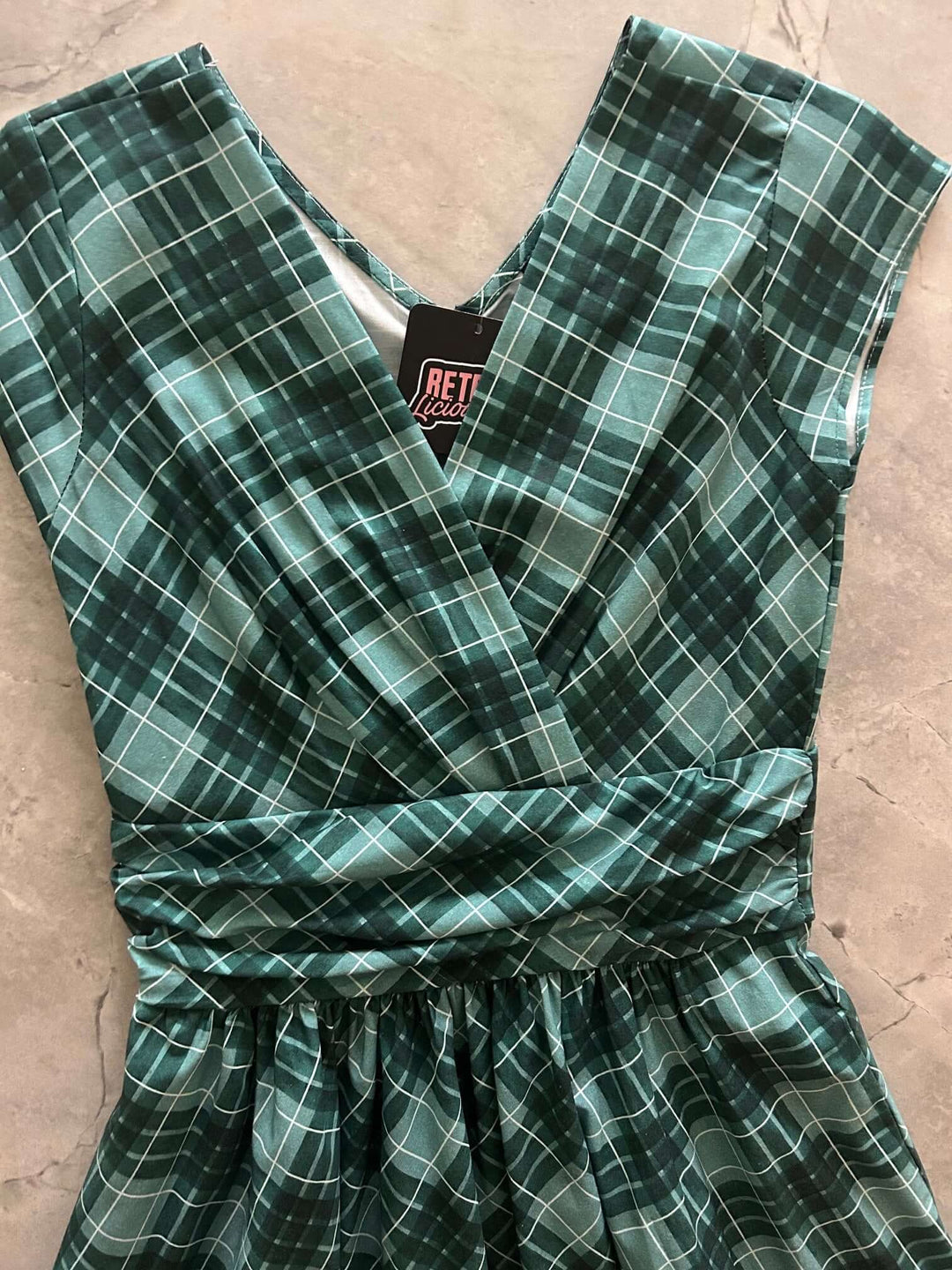 Green Plaid Greta Dress - Plus Sizes only