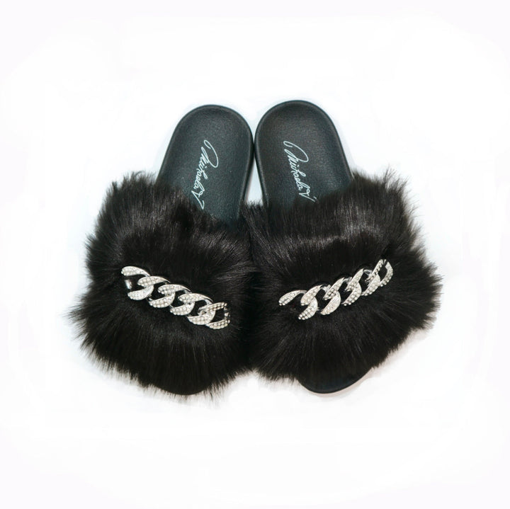Michaela V Pupa Slippers — Black