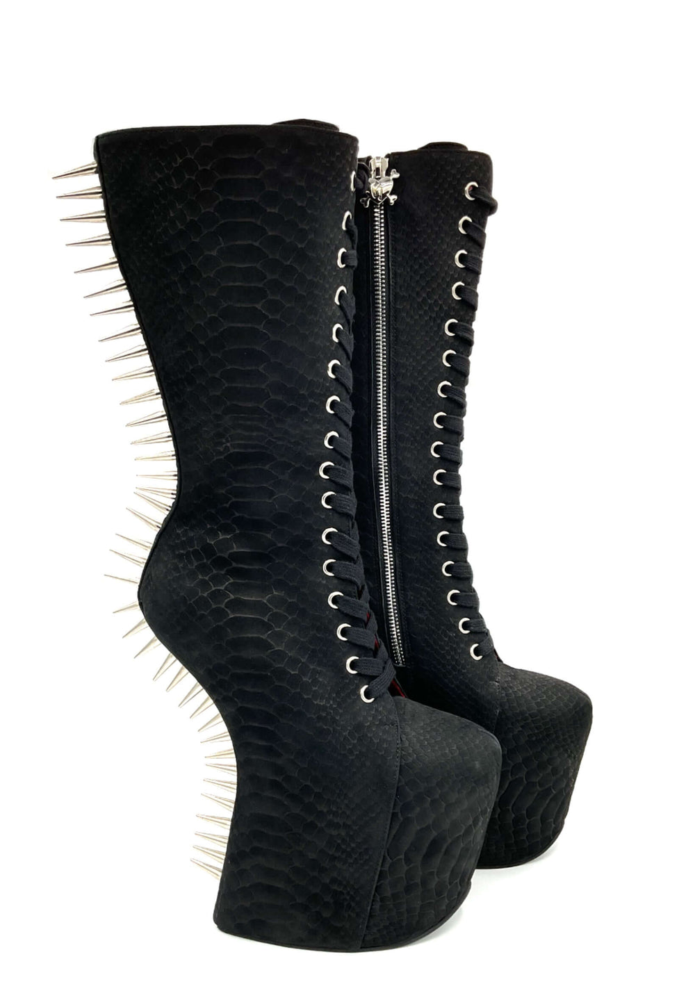 Prehistoric Matte Snake Platform boots