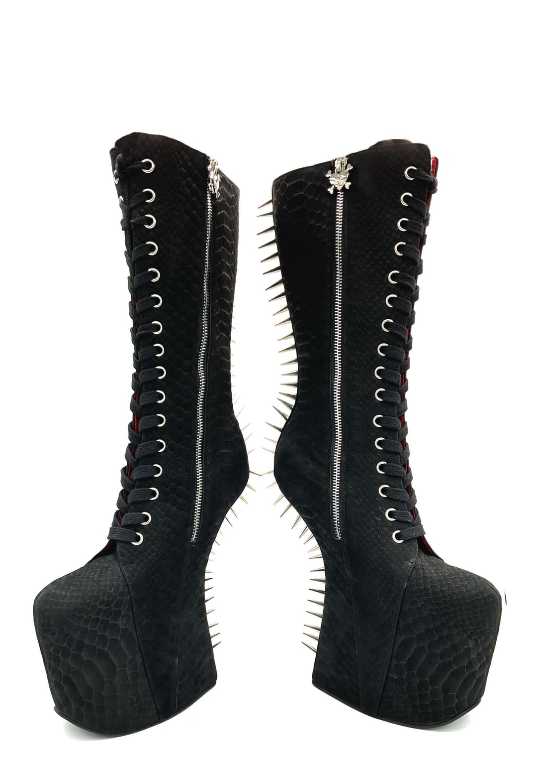 Prehistoric Matte Snake Platform boots