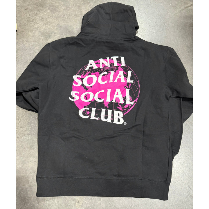 Anti Social Social Club Globe Hoodie Black/Pink