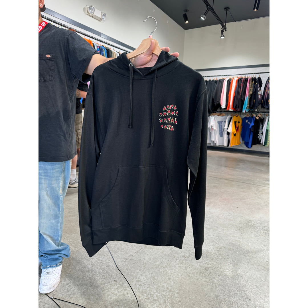 Anti Social Social Club Leopard Flower Hoodie Black