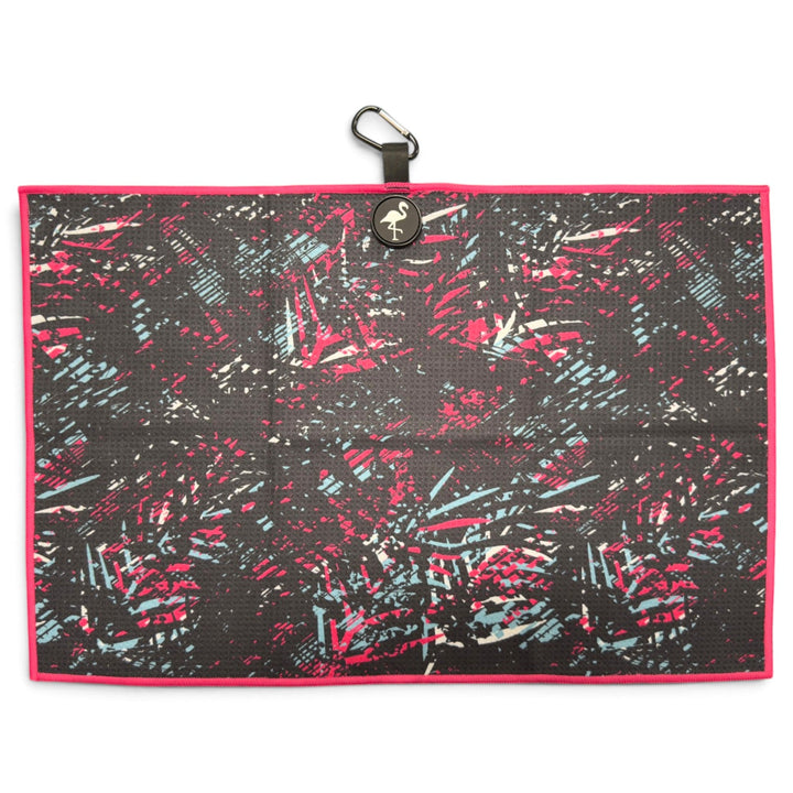 Shadow Palms Golf Towel | 24” x 16” Microfiber Towel | Magnetic Clip &amp; Carabiner | Premium Golf Accessory