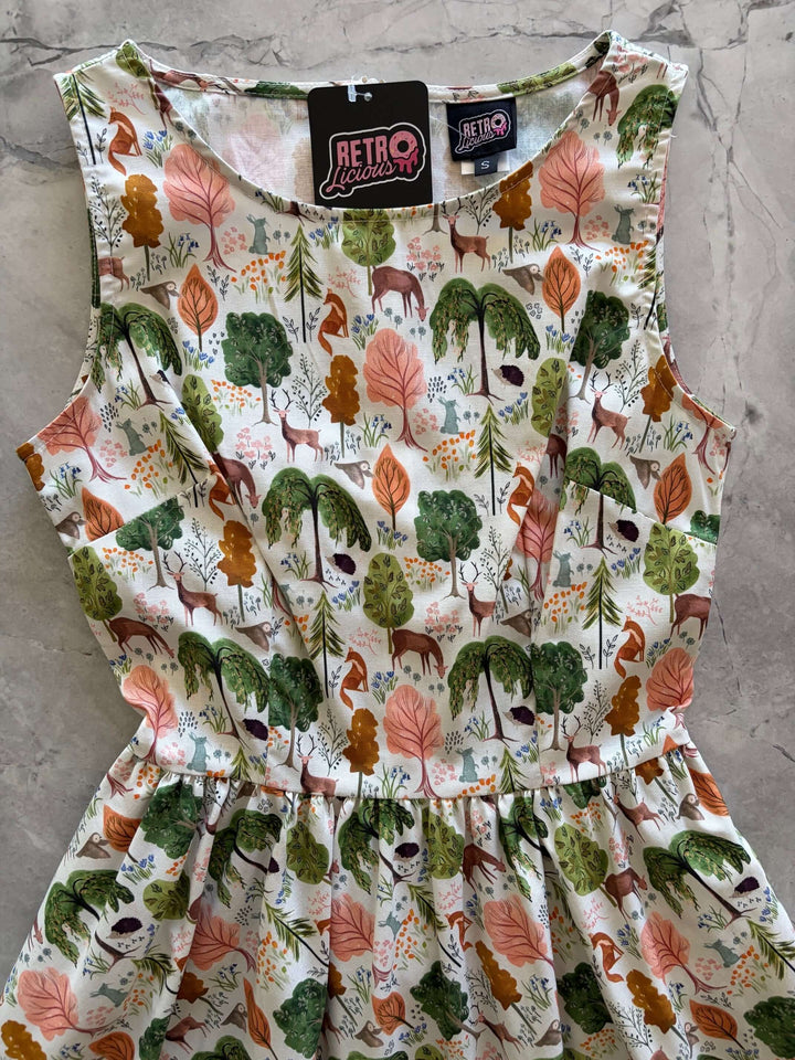 Woodland Vintage Dress in Cream