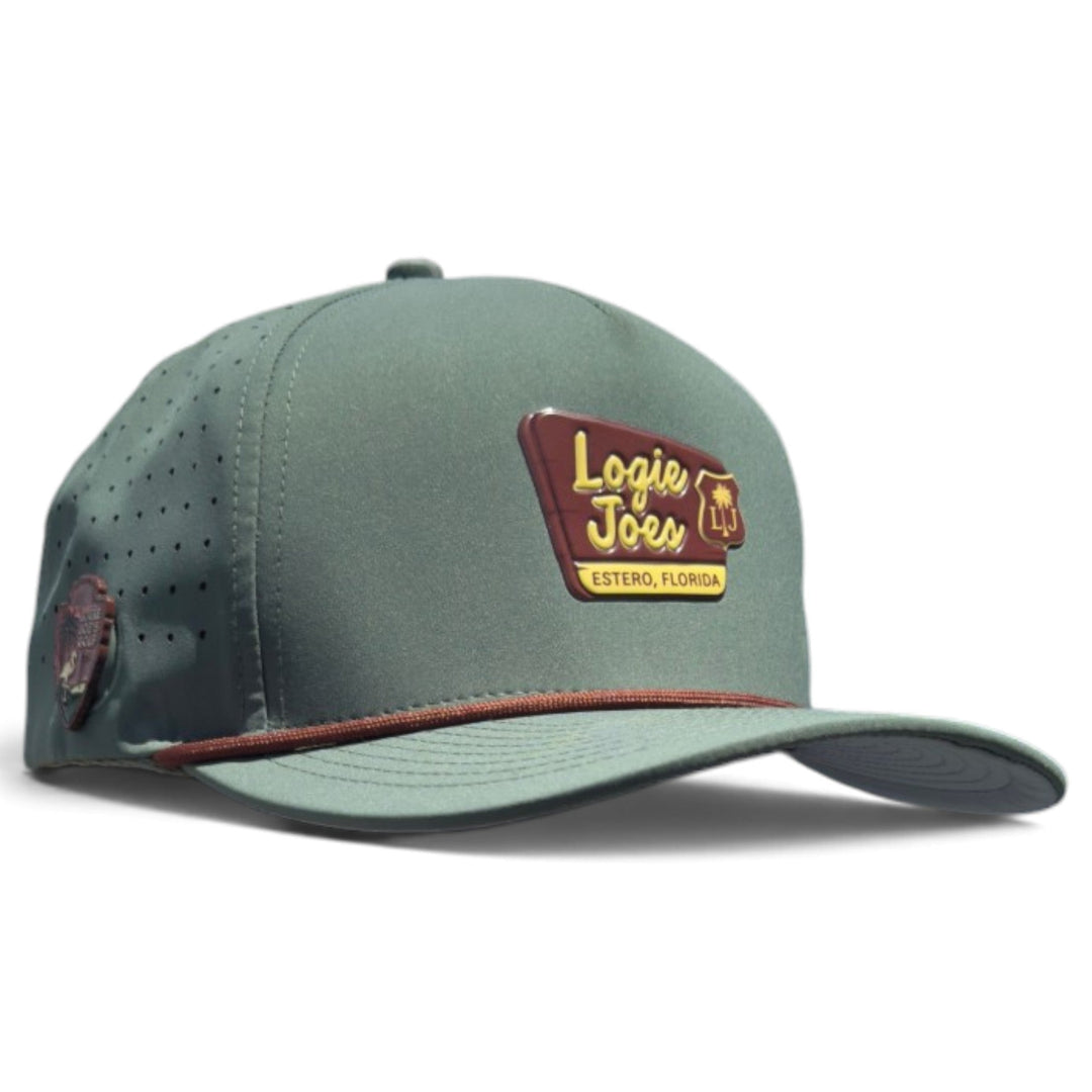 Estero Outpost Golf Hat | Snapback Cap | Built-in Magnetic Ball Marker Holder + Marker Included | Adjustable | Parks &amp; Recreation