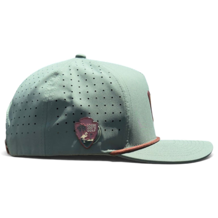 Estero Outpost Golf Hat | Snapback Cap | Built-in Magnetic Ball Marker Holder + Marker Included | Adjustable | Parks &amp; Recreation