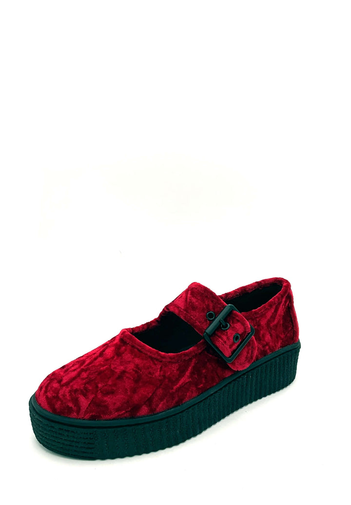 Velvet Crush Maryjane Sneaker - Oxblood