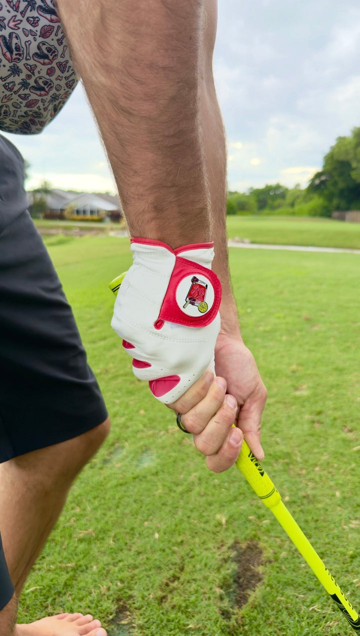 Transfusion Cabretta Leather Golf Glove | Premium Golf Glove with Magnetic Ball Marker | Left &amp; Right Hand | Standard &amp; Cadet Sizes