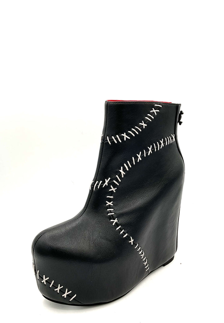 Stitches Contrast Wedge Boot