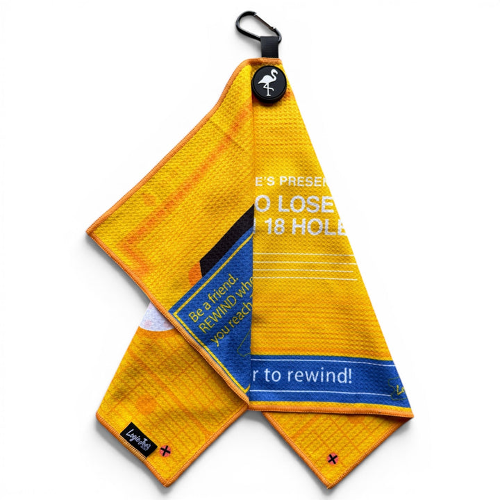 Block Party Golf Towel | 24” x 16” Microfiber Towel | Magnetic Clip &amp; Carabiner | Premium Golf Accessory
