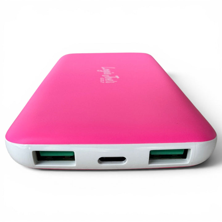 Fast Charge Power Bank | 10,000mAh Portable Charger | Slim USB-C Battery Pack for iPhone &amp; Android | Travel &amp; Golf Ready | Neon Pink